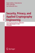 Cover: Security, Privacy, and Applied Cryptography Engineering - Springer