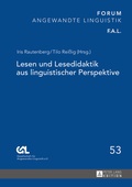 Cover: Lesen und Lesedidaktik aus linguistischer Perspektive - Peter Lang Verlag
