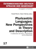 Cover: Pluricentric Languages: New Perspectives in Theory and Description - Peter Lang Verlag