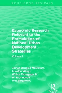 Enlarge image Cover: Economic Research Relevant to the Formulation of National Urban Development Strategies - Routledge