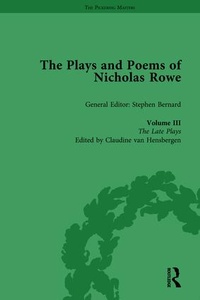 Enlarge image Cover: The Plays and Poems of Nicholas Rowe, Volume III - Routledge