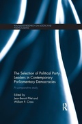 Cover: The Selection of Political Party Leaders in Contemporary Parliamentary Democracies - Routledge