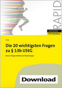 Abbildung von: Die 20 wichtigsten Fragen zu § 13b UStG - NWB