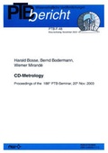 Cover: CD-Metrology - Fachverlag NW in Carl Ed. Sch&uuml;nemann KG
