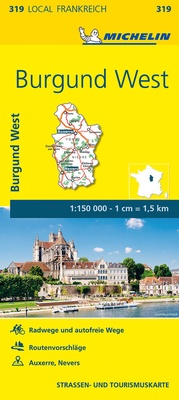 Abbildung von: Michelin Burgund West - Michelin Editions des Voyages
