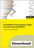 Cover: Unmittelbare Versorgungszusagen an GmbH-Gesch&auml;ftsf&uuml;hrer - NWB
