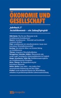 Cover: &Ouml;konomie und Gesellschaft / Sozial&ouml;konomie - ein Zukunftsprojekt - Metropolis