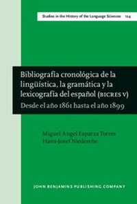 Abbildung von: Bibliografía cronológica de la lingüística, la gramática y la lexicografía del español (BICRES V) - John Benjamins Publishing Company