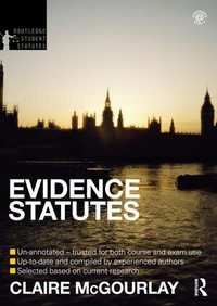 Abbildung von: Evidence Statutes 2012-2013 - Routledge