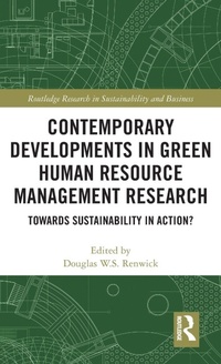 Enlarge image Cover: Contemporary Developments in Green Human Resource Management Research - Routledge