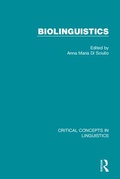 Cover: Biolinguistics - Routledge