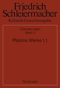 Cover: Platons Werke I,1, Berlin 1804. 1817 - De Gruyter