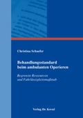 Cover: Behandlungsstandard beim ambulanten Operieren - Kovac, Dr. Verlag