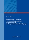 Abbildung von: Die richterliche Anordnung von Informationsgesprächen nach § 135 FamFG (Außergerichtliche Konfliktbeilegung) - Kovac, Dr. Verlag