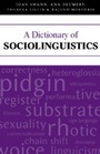 Cover: A Dictionary of Sociolinguistics - Edinburgh University Press