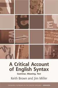Abbildung von: A Critical Account of English Syntax - Edinburgh University Press