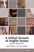 Cover: A Critical Account of English Syntax - Edinburgh University Press