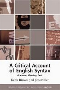 Enlarge image Cover: A Critical Account of English Syntax - Edinburgh University Press