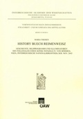 Cover: History Buech Reimenweisz - Verlag der &ouml;sterreichischen Akademie der Wissenschaften