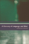 Cover: A Glossary of Language and Mind - Edinburgh University Press