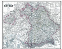 Abbildung von: Hist. Karte: Das Königreich Bayern 1864 (pano) - Verlag Rockstuhl