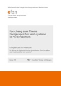 Cover: Forschung zum Thema Energiespeicher und -systeme in Niedersachsen - Cuvillier Verlag