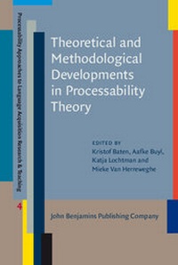 Abbildung von: Theoretical and Methodological Developments in Processability Theory - John Benjamins Publishing Company