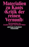 Cover: Materialien zu Kants &raquo;Kritik der reinen Vernunft&laquo; - Suhrkamp