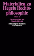 Cover: Materialien zu Hegels Rechtsphilosophie. Band 2 - Suhrkamp