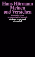 Cover: Meinen und Verstehen - Suhrkamp
