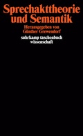 Cover: Sprechakttheorie und Semantik - Suhrkamp
