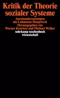 Cover: Kritik der Theorie sozialer Systeme - Suhrkamp