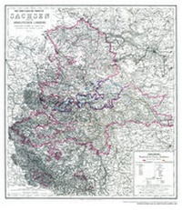 Abbildung von: Histor. Karte: SACHSEN nebst den anhaltinischen Ländern 1864 - Verlag Rockstuhl