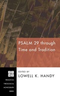 Cover: Psalm 29 Through Time and Tradition - Wipf & Stock Publishers