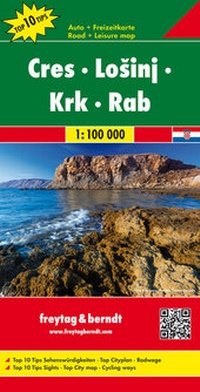 Abbildung von: Cres - Losinj - Krk - Rab, Autokarte 1:100.000, Top 10 Tips - Freytag-Berndt und ARTARIA