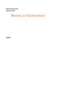 Cover: Briefe zu Gedichten - Urs Engeler