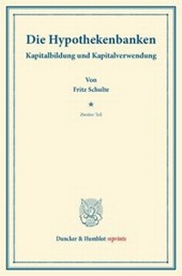 Abbildung von: Die Hypothekenbanken - Duncker & Humblot