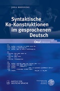 Cover: Syntaktische Ko-Konstruktionen im gesprochenen Deutsch - Universit&auml;tsverlag Winter