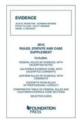 Cover: Evidence, 2015 Rules, Statute, and Case Supplement - Foundation Press