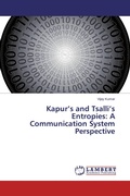 Cover: Kapur's and Tsalli's Entropies - LAP Lambert Academic Publishing