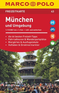 Abbildung von: MARCO POLO Freizeitkarte 43 München und Umgebung 1:110.000 - MARCO POLO ein Imprint von MAIRDUMONT