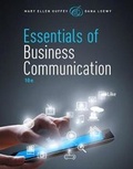 Cover: Essentials of Business Communication - CENGAGE Learning Custom Publishing