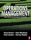 Cover: Operations Management: Policy, Practice and Performance Improvement - Butterworth-Heinemann