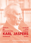 Cover: Jahrbuch der &Ouml;sterreichischen Karl-Jaspers-Gesellschaft 28/2015 - Studien Verlag
