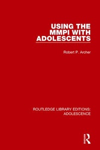 Enlarge image Cover: Using the MMPI with Adolescents - Routledge