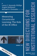 Cover: Measuring Cocurricular Learning: The Role of the IR Office - Wiley