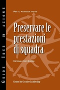 Cover: Maintaining Team Performance (Italian) - Center for Creative Leadership