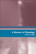 Cover: A Glossary of Phonology - Edinburgh University Press