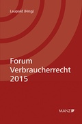 Cover: Forum Verbraucherrecht 2015 - Manz