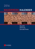 Cover: Mauerwerk-Kalender / Mauerwerk-Kalender 2016 - Ernst & Sohn